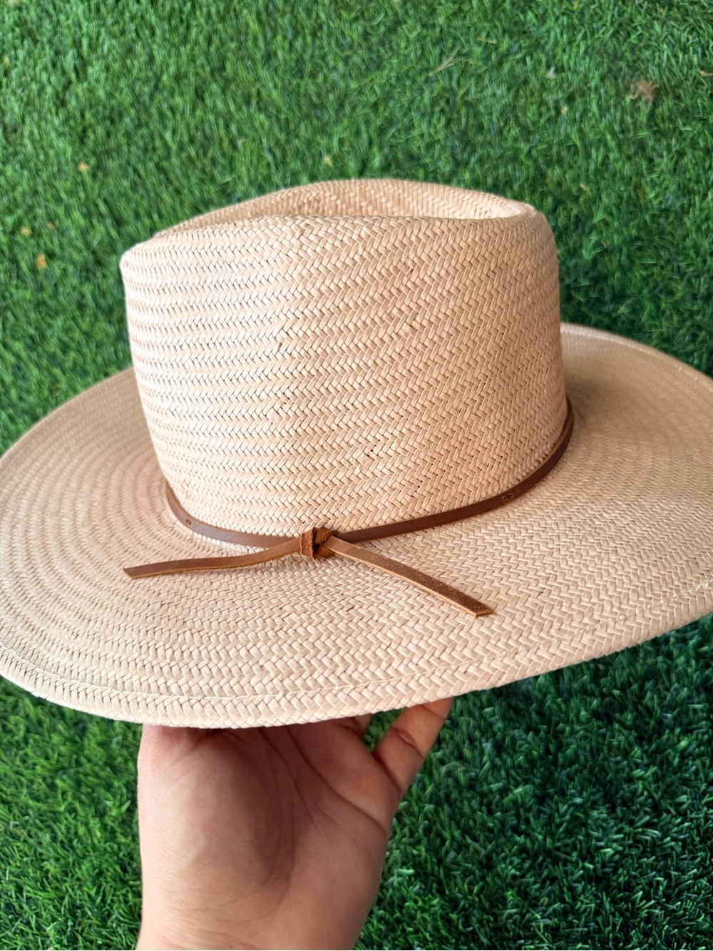 Straw Fedora Hat - Natural and Black - Unbranded Women’s Sun Hat Set - Picture 6 of 10